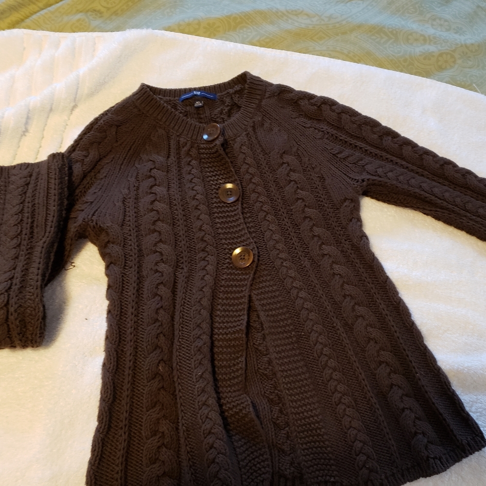 Gap half button cardigan